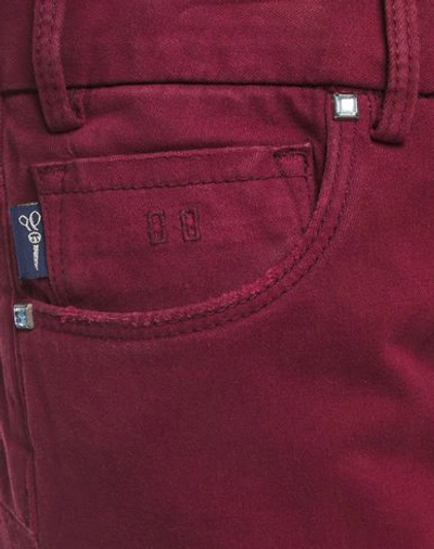 Shop Tramarossa Woman Pants Burgundy Size 29 Cotton, Elastane In Red