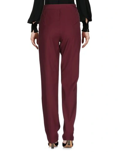 Shop Blumarine Woman Pants Burgundy Size 2 Polyester, Wool, Elastane In Red