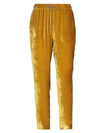 Shop Fabiana Filippi Woman Pants Ocher Size 6 Viscose, Silk In Yellow