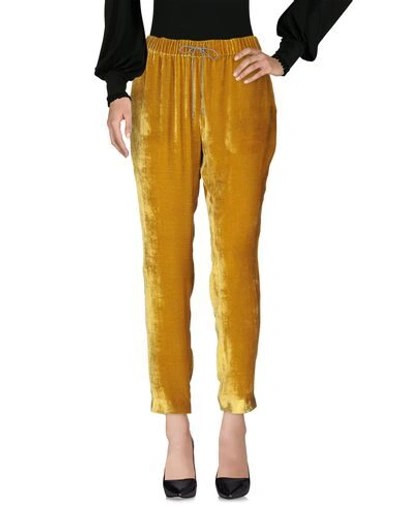 Shop Fabiana Filippi Woman Pants Ocher Size 6 Viscose, Silk In Yellow