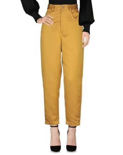 Shop Just Cavalli Woman Pants Ocher Size 6 Polyester In Yellow