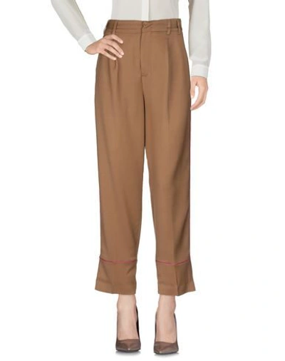 Shop Pt01 Pt Torino Woman Pants Camel Size 10 Viscose, Virgin Wool, Elastane In Beige