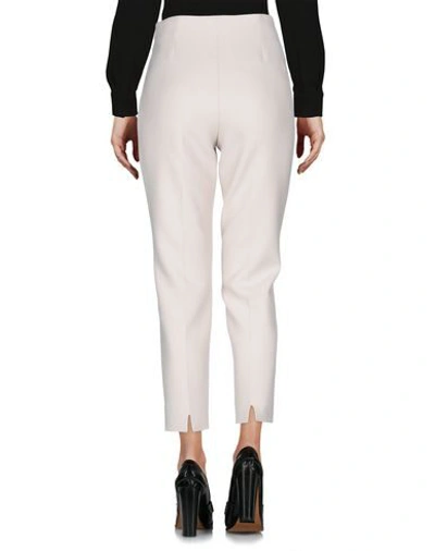 Shop Peserico Woman Cropped Pants Ivory Size 14 Polyester, Viscose, Cotton, Elastane In White