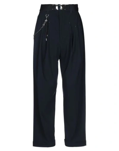 Shop High By Claire Campbell Casual Pants In Dark Blue