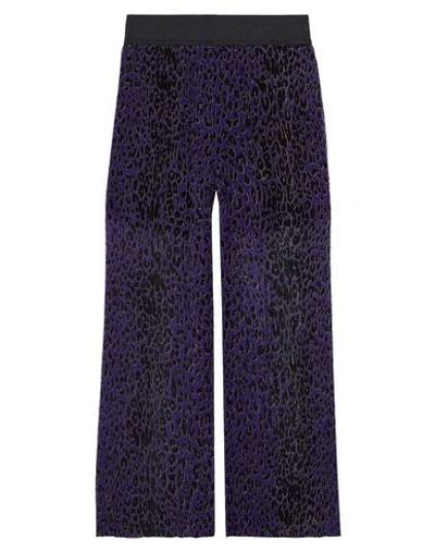 Shop Anna Sui Casual Pants In Dark Purple