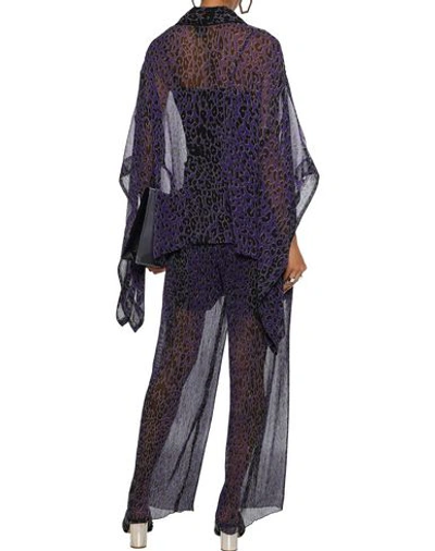 Shop Anna Sui Casual Pants In Dark Purple