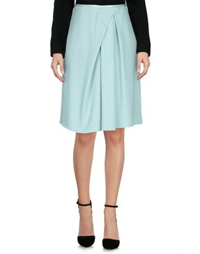Shop Emporio Armani Woman Midi Skirt Light Green Size 6 Viscose, Acetate, Elastane, Polyester