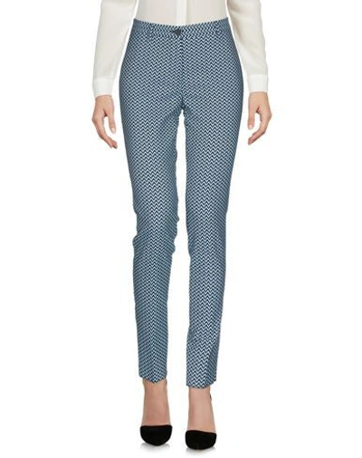 Shop Brian Dales Woman Pants Blue Size 12 Cotton, Polyamide, Elastane