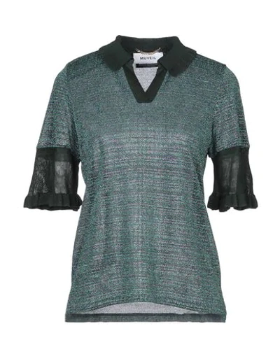 Shop Muveil Sweaters In Green