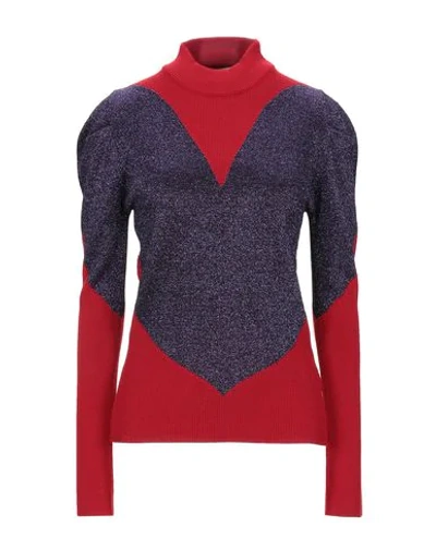 Shop Gcds Woman Turtleneck Purple Size M Wool, Acrylic, Viscose, Polyester