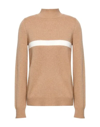 Shop Madeleine Thompson Turtlenecks In Camel