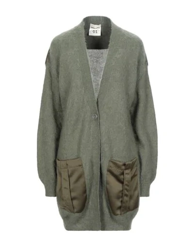 Shop Semicouture Cardigans In Military Green