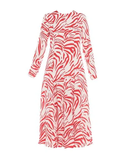 Shop Msgm Long Dresses In Red