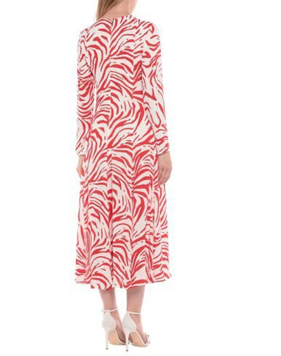 Shop Msgm Long Dresses In Red