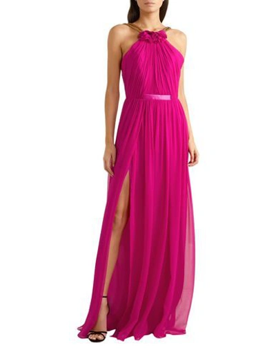 Shop Haney 3/4 Length Dresses In Fuchsia