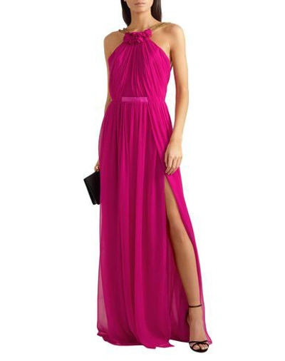 Shop Haney 3/4 Length Dresses In Fuchsia