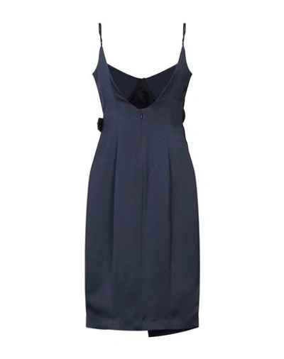Shop Misha Knee-length Dresses In Dark Blue