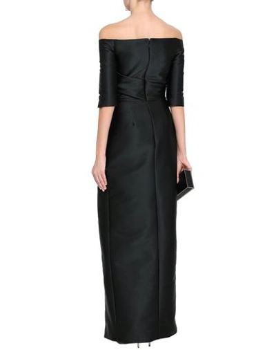 Shop Monique Lhuillier Long Dresses In Black