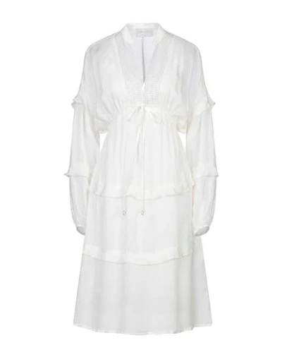 Shop Daniele Fiesoli Knee-length Dress In Ivory