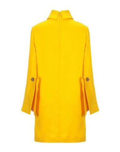 Shop Erika Cavallini Woman Short Dress Yellow Size 4 Polyester