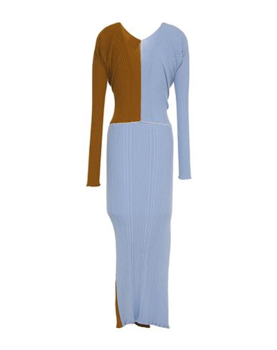 Shop Marco Rambaldi Long Dress In Sky Blue