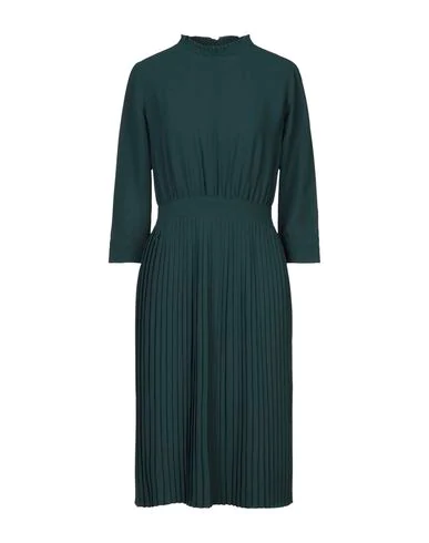 dark green knee length dress