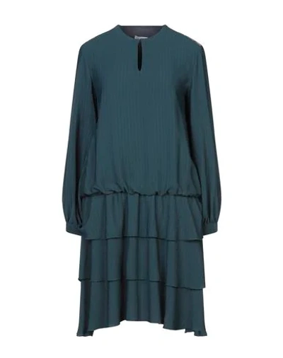 Shop Fabiana Filippi Woman Midi Dress Dark Green Size 6 Acetate, Silk