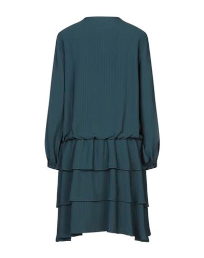Shop Fabiana Filippi Woman Midi Dress Dark Green Size 6 Acetate, Silk