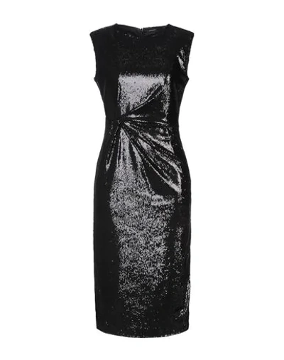 Shop P.a.r.o.s.h P. A.r. O.s. H. Woman Midi Dress Black Size Xl Polyester, Polyamide