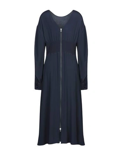 Shop Sportmax Code 3/4 Length Dresses In Dark Blue