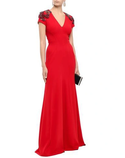 Shop Jenny Packham Long Dress In Red