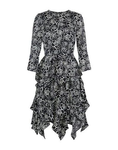 Shop Mikael Aghal Woman Short Dress Black Size 12 Polyester, Elastane
