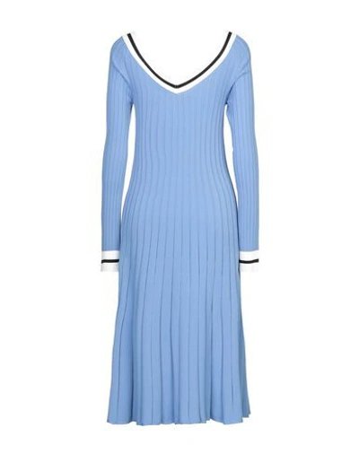 Shop Sportmax Code Knee-length Dress In Sky Blue