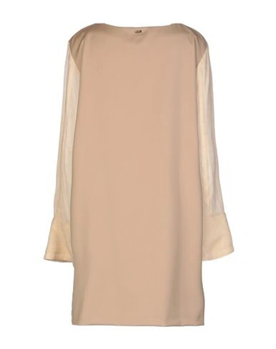 Cavalli Class Short Dresses In Beige