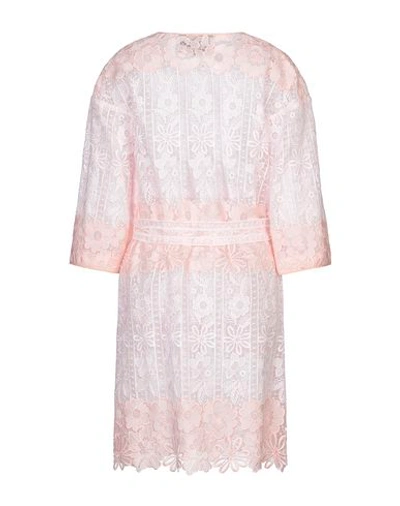 Shop Blumarine Woman Overcoat & Trench Coat Pink Size 6 Polyester, Polyamide