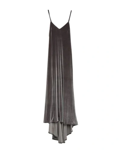 Shop Black Coral Woman Maxi Dress Lead Size 4 Polyester In Grey