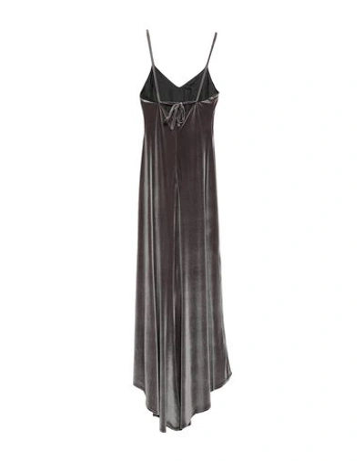 Shop Black Coral Woman Maxi Dress Lead Size 4 Polyester In Grey