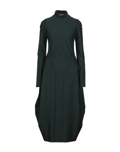 Shop High By Claire Campbell Midi Dresses In Dark Green
