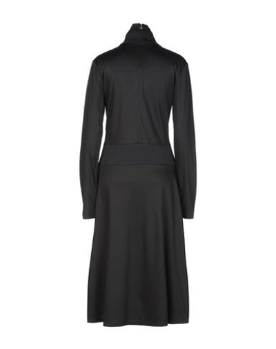 Shop Patrizia Pepe Woman Midi Dress Black Size 3 Viscose, Polyurethane, Cotton, Polyester, Metal