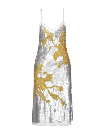 Shop Blumarine Midi Dresses In Silver