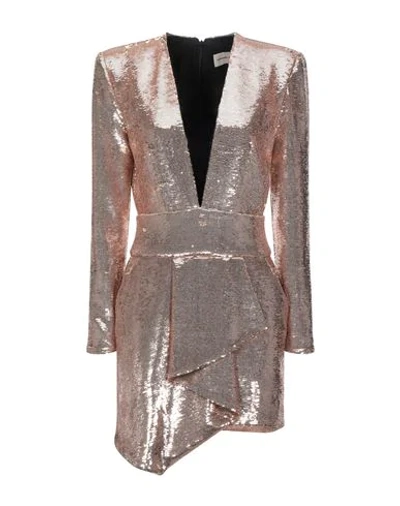 Shop Alexandre Vauthier Woman Mini Dress Copper Size 6 Viscose, Elastane, Polyester In Orange