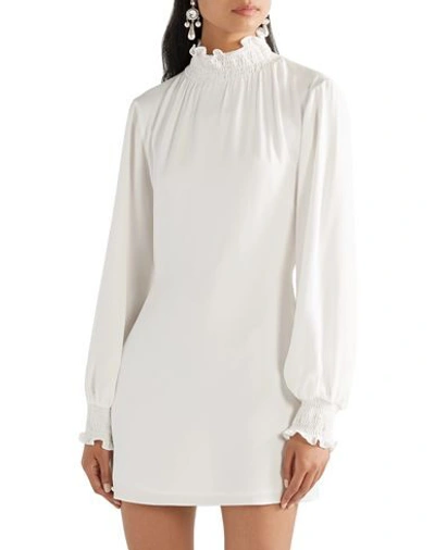 Shop Les Héroïnes By Vanessa Cocchiaro Woman Mini Dress Ivory Size 12 Acetate, Viscose In White