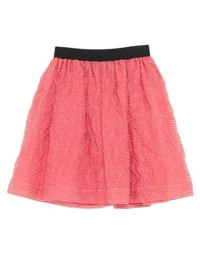 Shop Si-jay Midi Skirts In Coral