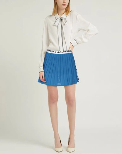 Shop Kappa Kontroll Woman Mini Skirt Azure Size M Polyester In Blue