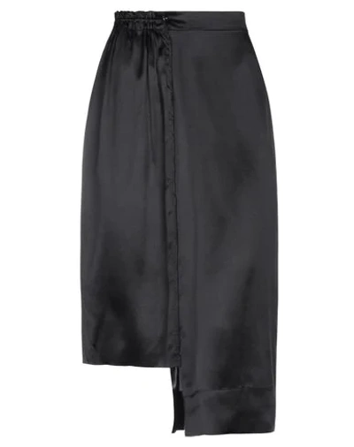 Shop Aries Midi Skirts In Black