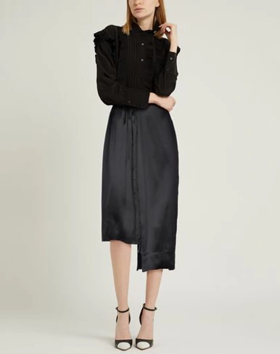 Shop Aries Midi Skirts In Black