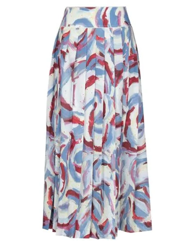 Shop Arthur Arbesser Maxi Skirts In Slate Blue
