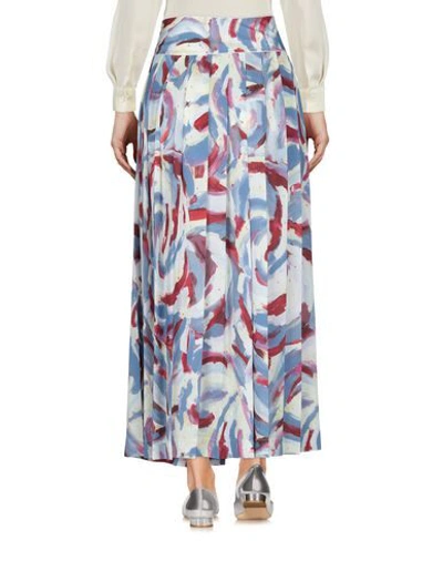 Shop Arthur Arbesser Maxi Skirts In Slate Blue