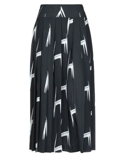 Shop Arthur Arbesser Midi Skirts In Black