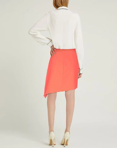 Shop Elisabetta Franchi Woman Midi Skirt Orange Size 4 Polyester, Elastane, Polyurethane